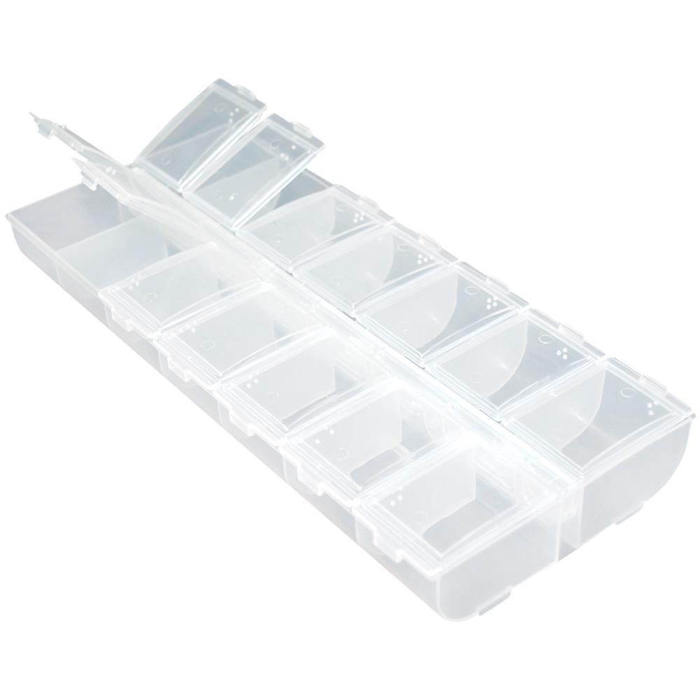 Craft Medley Organizer Box W/Snap Lids 14 Compartments 9"X4"X1" - The Merri Artist - merriartist.com