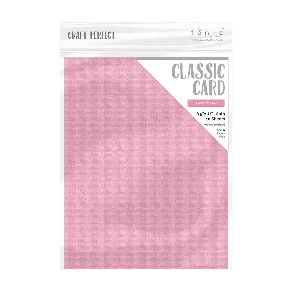 Craft Perfect Weave Textured 80 lb. Classic Card 8.5"X11" Package of 10 - Blossom Pink - The Merri Artist - merriartist.com