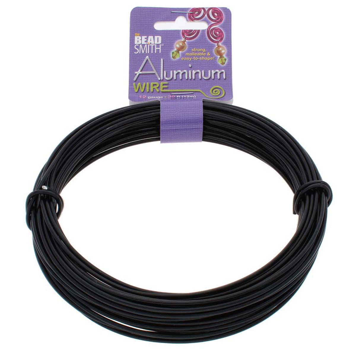 Craft Wire - 12 Gauge Aluminum - 39 feet - Black - The Merri Artist - merriartist.com
