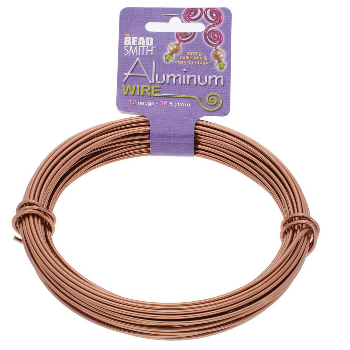 Craft Wire - 12 Gauge Aluminum - 39 feet - Light Copper - The Merri Artist - merriartist.com