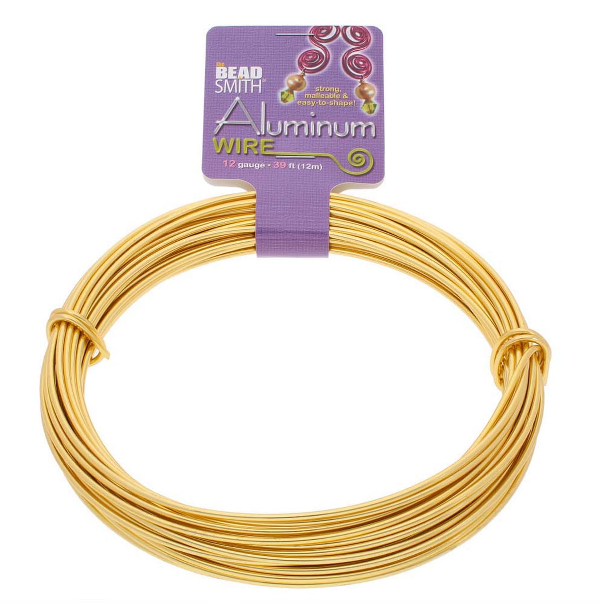 Craft Wire - 12 Gauge Aluminum - 39 feet - Light Gold - The Merri Artist - merriartist.com