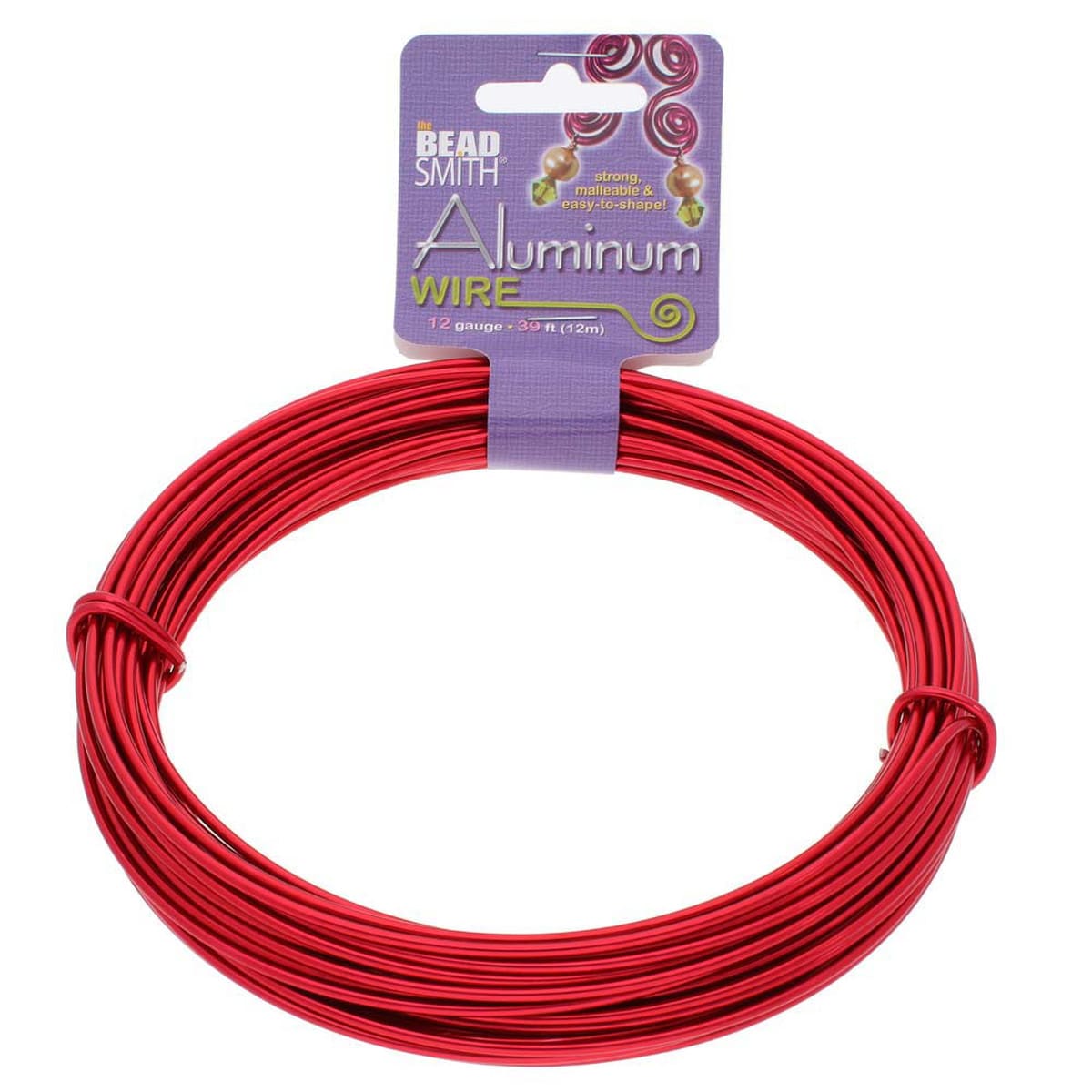 Craft Wire - 12 Gauge Aluminum - 39 feet - Red - The Merri Artist - merriartist.com