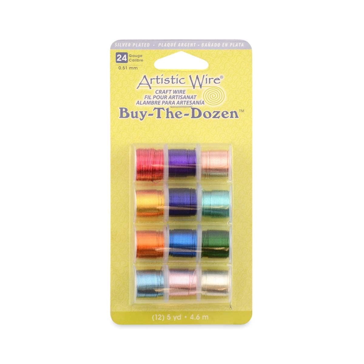 Craft Wire - 24 Gauge Copper Wire Assorted Silver Colors - 5 yard Rolls - Pack of 12 - The Merri Artist - merriartist.com