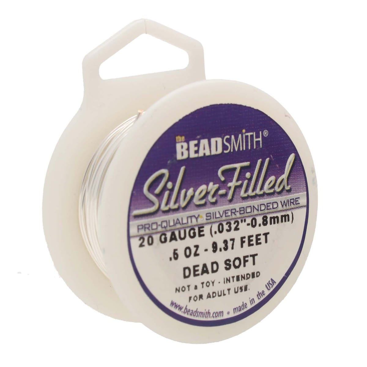 Craft Wire - Silver Filled 1/2 oz Dead Soft 20 Gage - 9.37 feet - The Merri Artist - merriartist.com