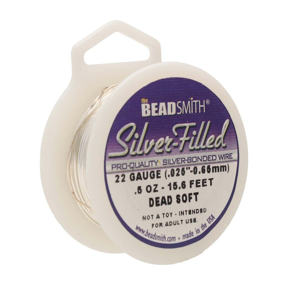 Craft Wire - Silver Filled 1/2 oz Dead Soft 22 Gage - 15.625 feet - The Merri Artist - merriartist.com
