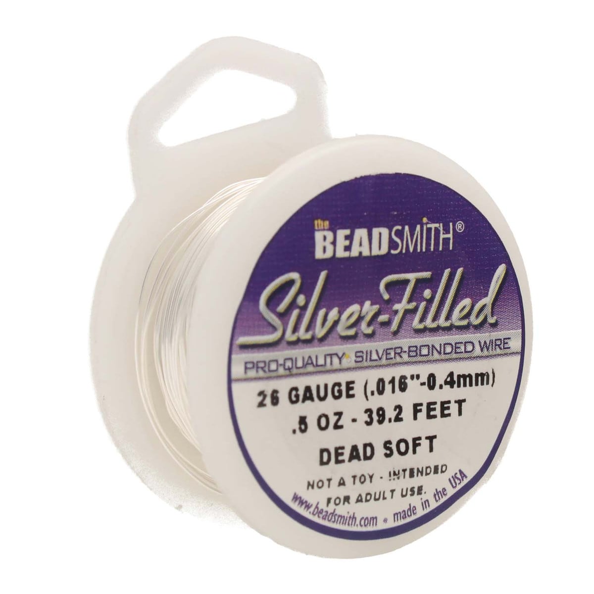 Craft Wire - Silver Filled 1/2 oz Dead Soft 26 Gage - 39.25 feet - The Merri Artist - merriartist.com