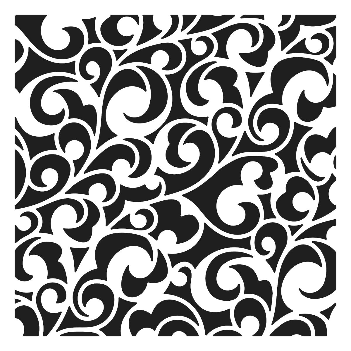 Crafters Workshop Stencil - 6" x 6" - Elegant Swirls - The Merri Artist - merriartist.com