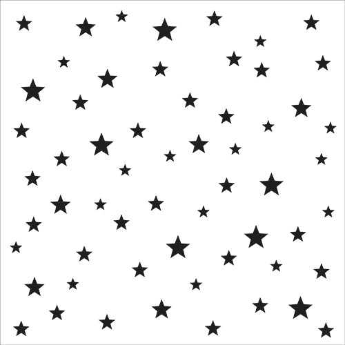 Crafters Workshop Stencil - 6" x 6" - Starry Stars - The Merri Artist - merriartist.com