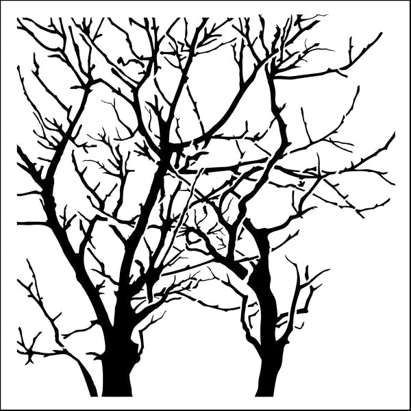 Crafters Workshop Stencil 6X6 - Branches Reversed - The Merri Artist - merriartist.com