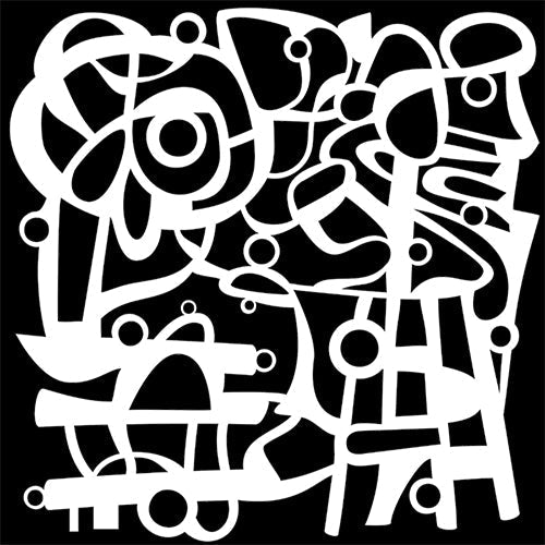 Crafters Workshop Stencil 6X6 - Bubble Scribble - The Merri Artist - merriartist.com