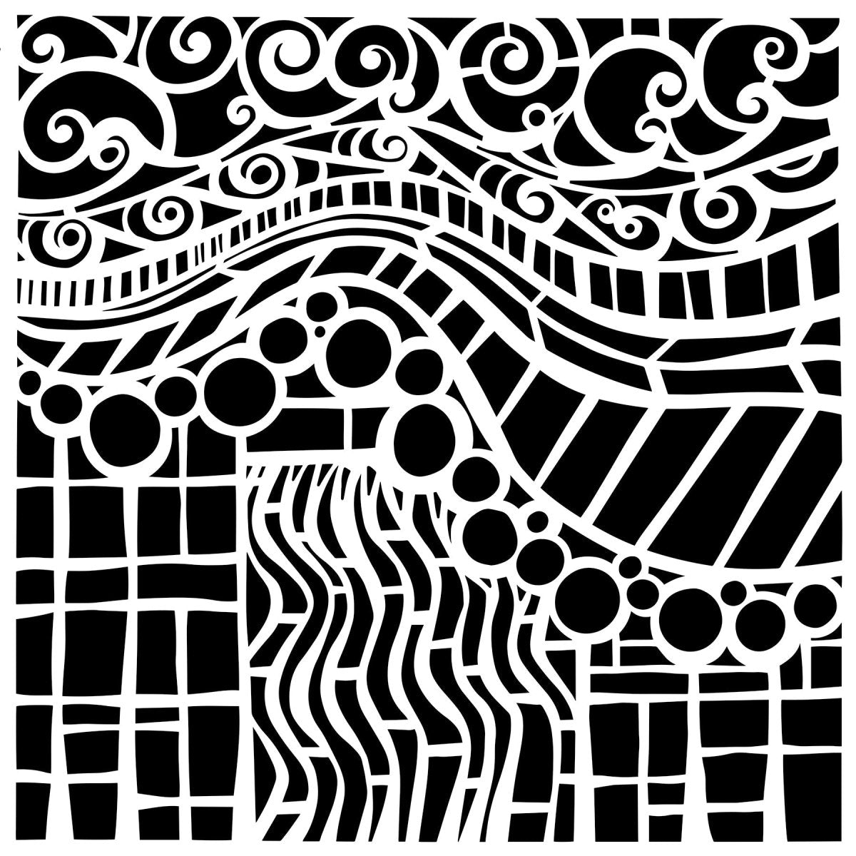 Crafters Workshop Stencil 6X6 - Bubble Swirl - The Merri Artist - merriartist.com