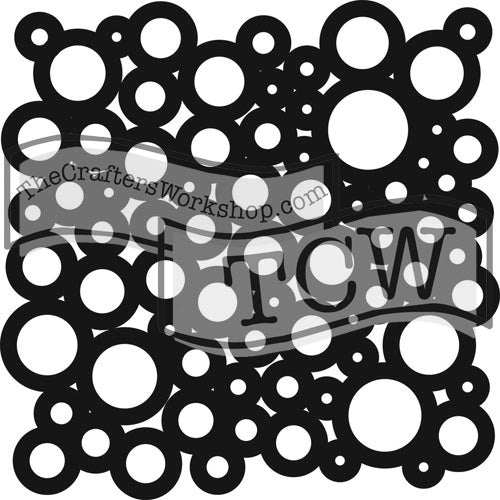 Crafters Workshop Stencil 6X6 - Cosmic Bubbles - The Merri Artist - merriartist.com