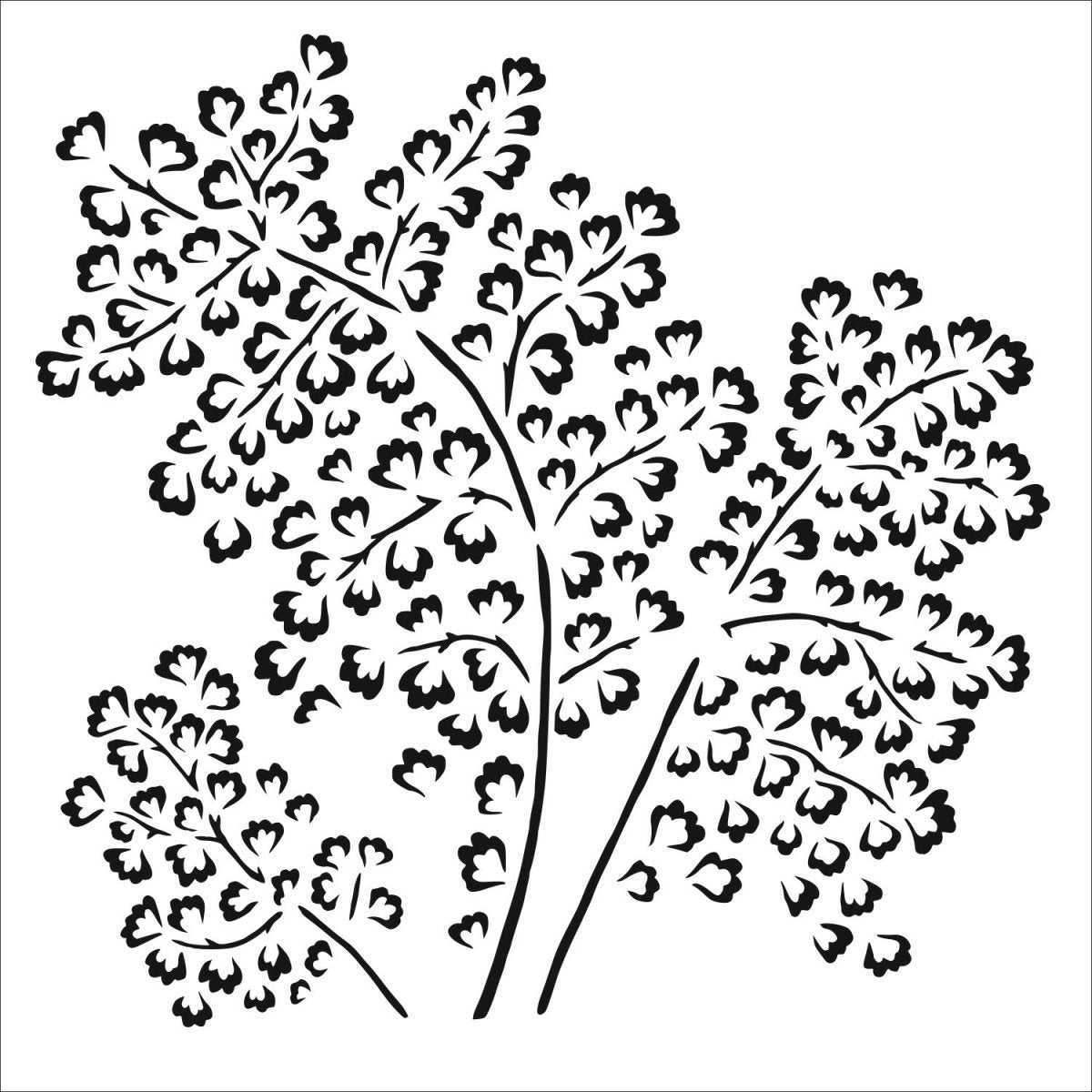 Crafters Workshop Stencil 6X6 - Maidenhair Fern - The Merri Artist - merriartist.com
