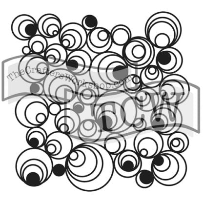 Crafters Workshop Stencil 6X6 - Mod Spirals - The Merri Artist - merriartist.com