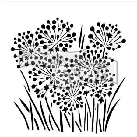 Crafters Workshop Stencil 6X6 - Onion Blossoms - The Merri Artist - merriartist.com