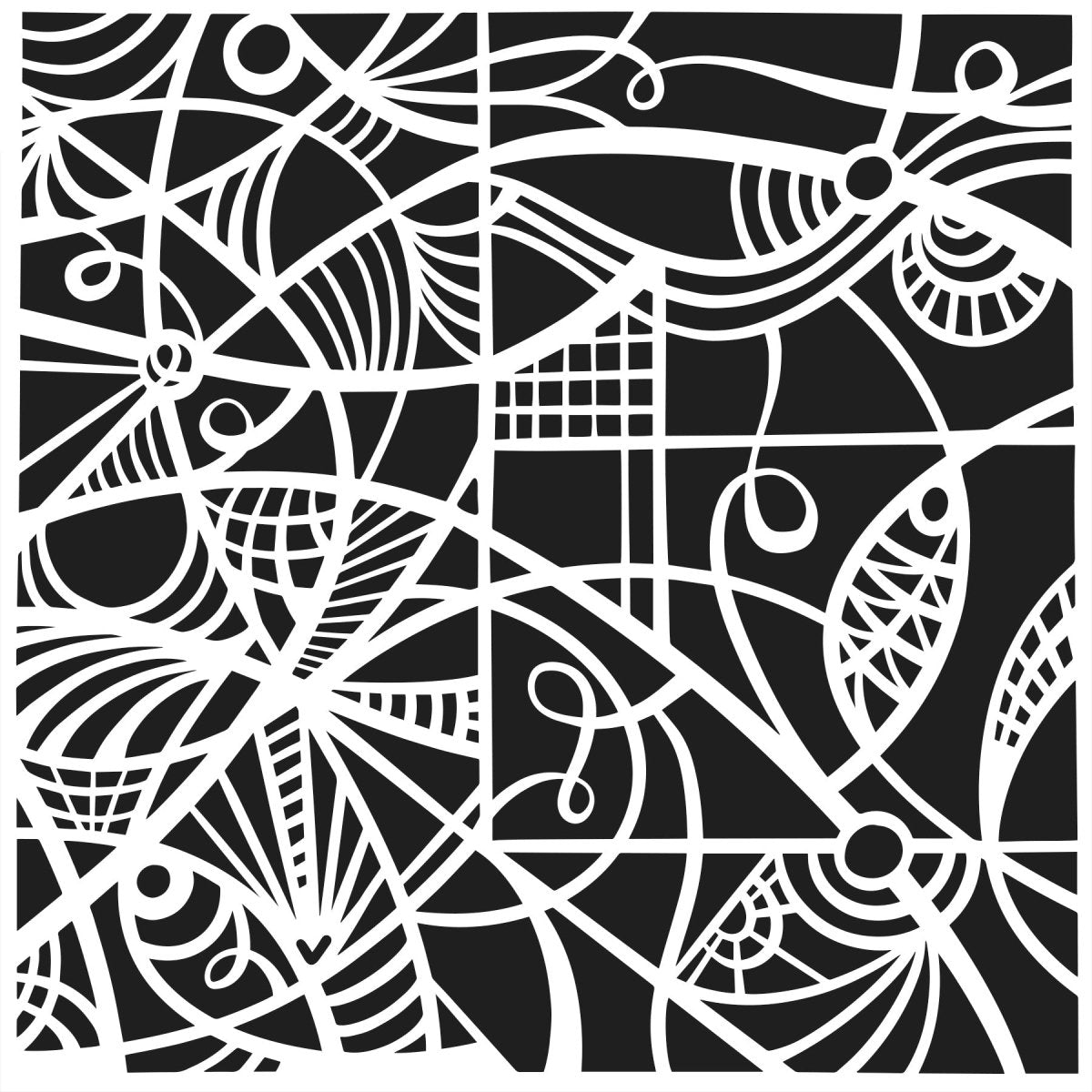 Crafters Workshop Stencil 6X6 - Patterned Glass - The Merri Artist - merriartist.com
