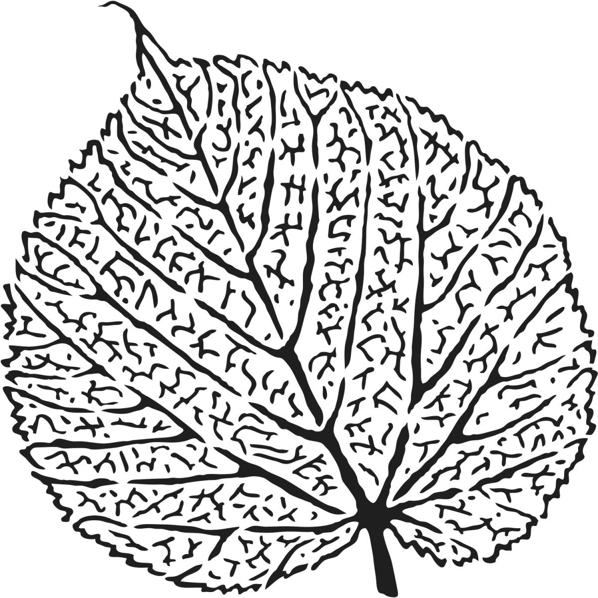 Crafters Workshop Stencil 6X6 - Skeletal Leaf - The Merri Artist - merriartist.com