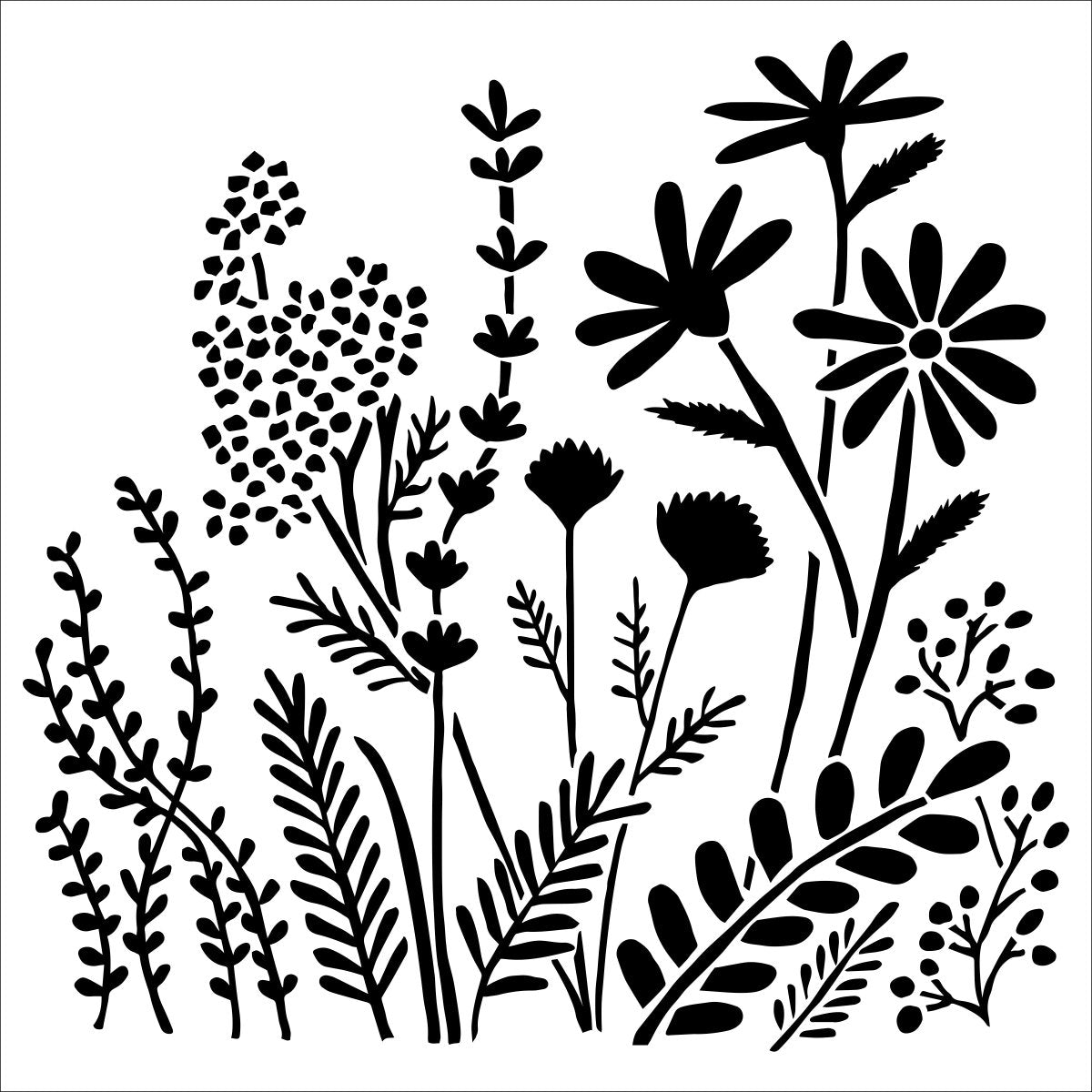 Crafters Workshop Stencil 6X6 - Summer Meadow - The Merri Artist - merriartist.com