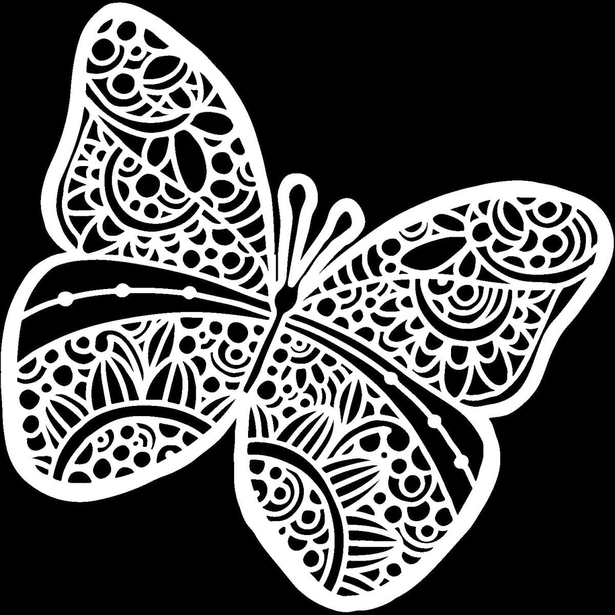 Crafters Workshop Stencil 6X6 - Sunny Butterfly - The Merri Artist - merriartist.com