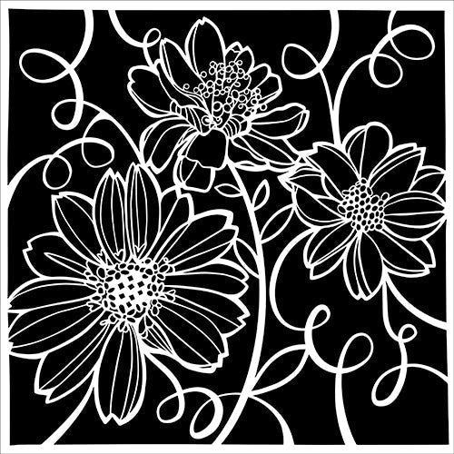Crafters Workshop Stencil 6X6 - Tangled Flora - The Merri Artist - merriartist.com