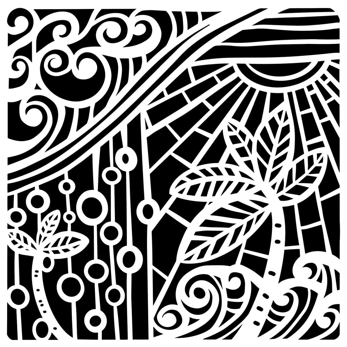 Crafters Workshop Stencil 6X6 - Tropical Vibe - The Merri Artist - merriartist.com