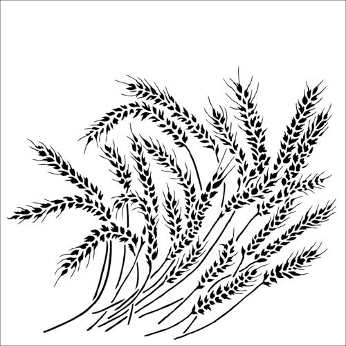 Crafters Workshop Stencil 6X6 - Wheat Stocks - The Merri Artist - merriartist.com