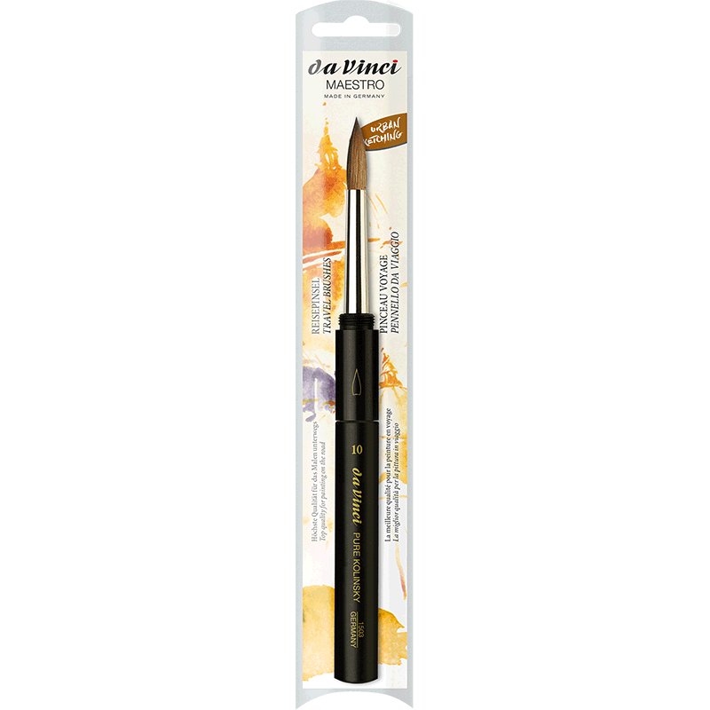 da Vinci Series 1503 Kolinsky Travel Brush Size 10 - The Merri Artist - merriartist.com