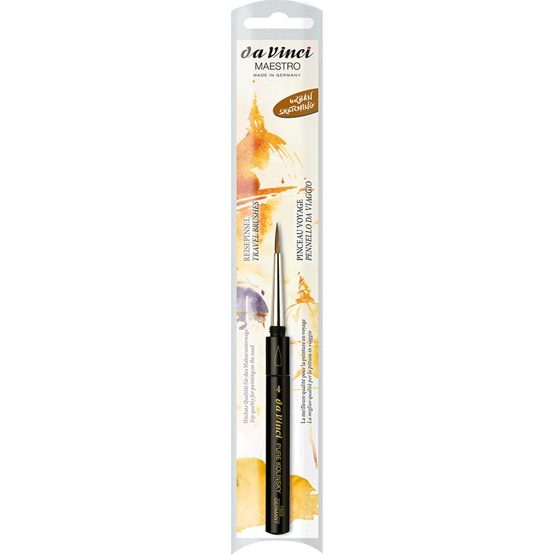 da Vinci Series 1503 Kolinsky Travel Brush Size 4 - The Merri Artist - merriartist.com