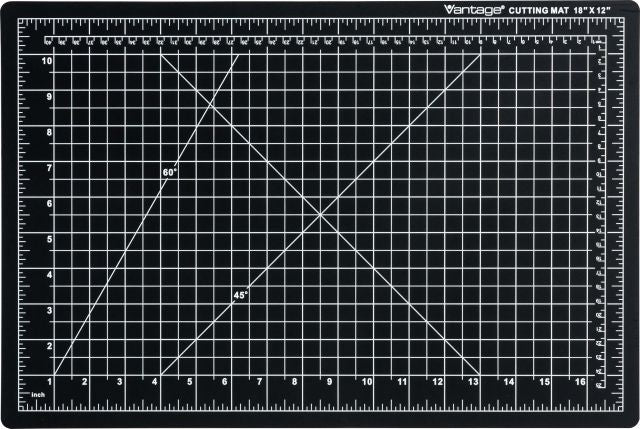 Dahle Vantage Premium Self - Healing Cutting Mat, 12" x 18", Black - The Merri Artist - merriartist.com