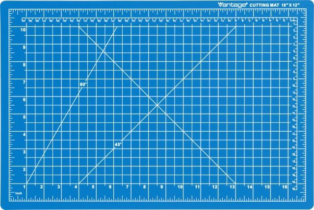 Dahle Vantage Premium Self - Healing Cutting Mat, 12" x 18", Blue - The Merri Artist - merriartist.com