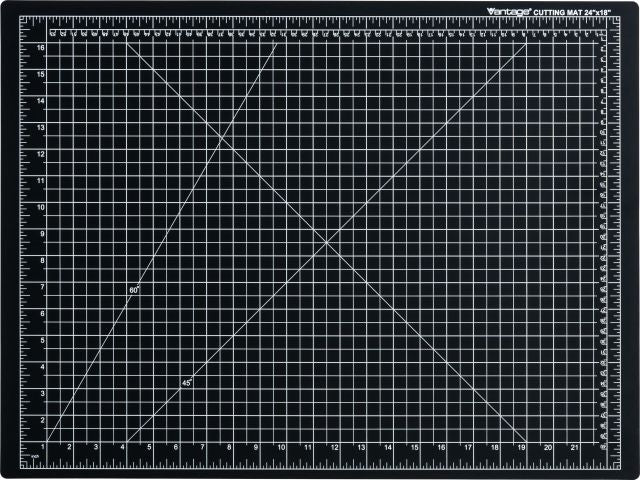 Dahle Vantage Premium Self - Healing Cutting Mat, 18" x 24", Black - The Merri Artist - merriartist.com
