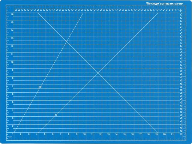 Dahle Vantage Premium Self - Healing Cutting Mat, 18" x 24", Blue - The Merri Artist - merriartist.com