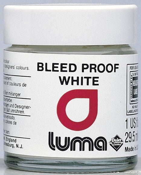 Daler - Rowney Luma Bleed Proof White - 1 oz. Bottle - The Merri Artist - merriartist.com