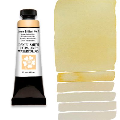 Daniel Smith Extra Fine Watercolor - Jaune Brilliant No. 1, 15 ml - NEW Color for 2025 - The Merri Artist - merriartist.com