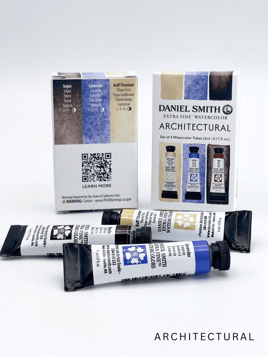 Daniel Smith Watercolor 5ml Tubes - Architectural Set - 3 Tubes - (Available August 2025) - The Merri Artist - merriartist.com