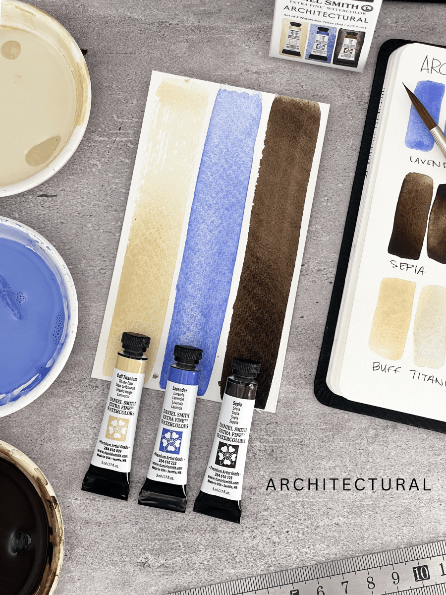 Daniel Smith Watercolor 5ml Tubes - Architectural Set - 3 Tubes - (Available August 2025) - The Merri Artist - merriartist.com