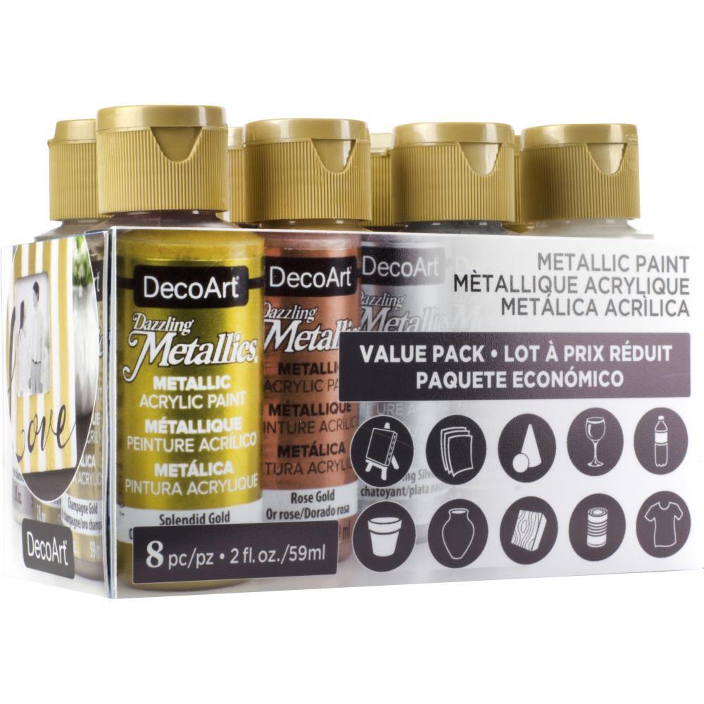 DecoArt Americana 8 Dazzling Metallics Value Pack - The Merri Artist - merriartist.com