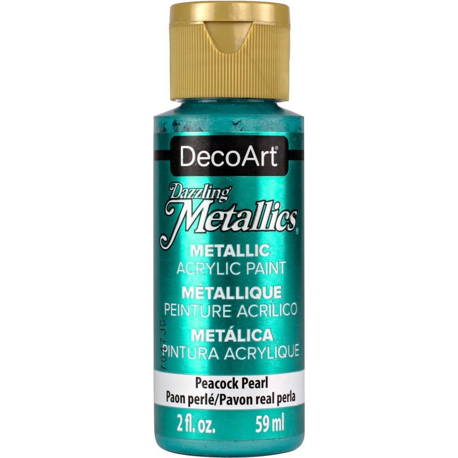DecoArt Americana Acrylic 2 fl oz - Dazzling Metallics - Peacock Pearl - The Merri Artist - merriartist.com