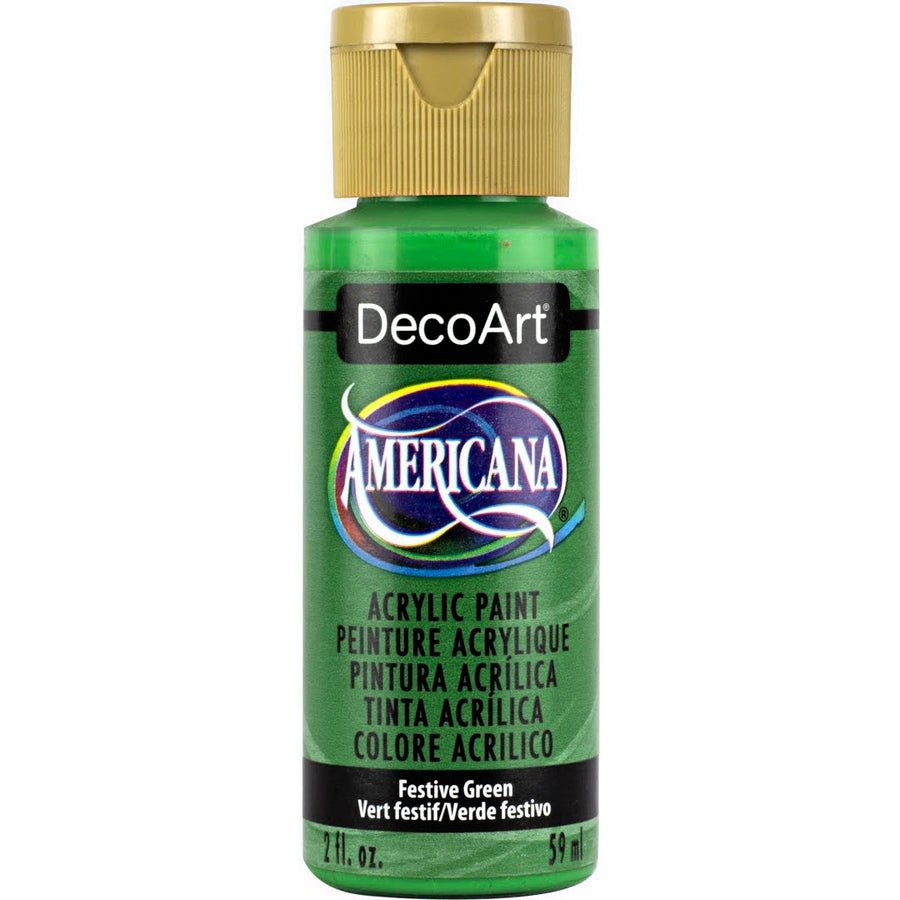 DecoArt Americana Acrylic 2 fl oz - Festive Green - The Merri Artist - merriartist.com