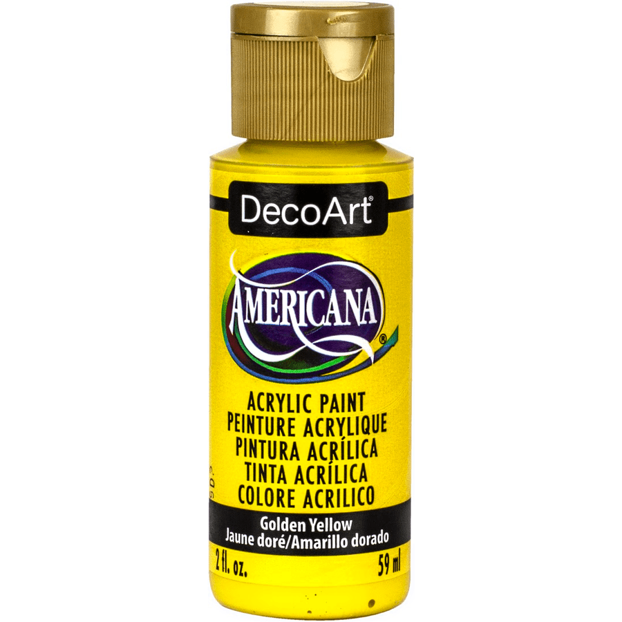 DecoArt Americana Acrylic 2 fl oz - Golden Yellow - The Merri Artist - merriartist.com