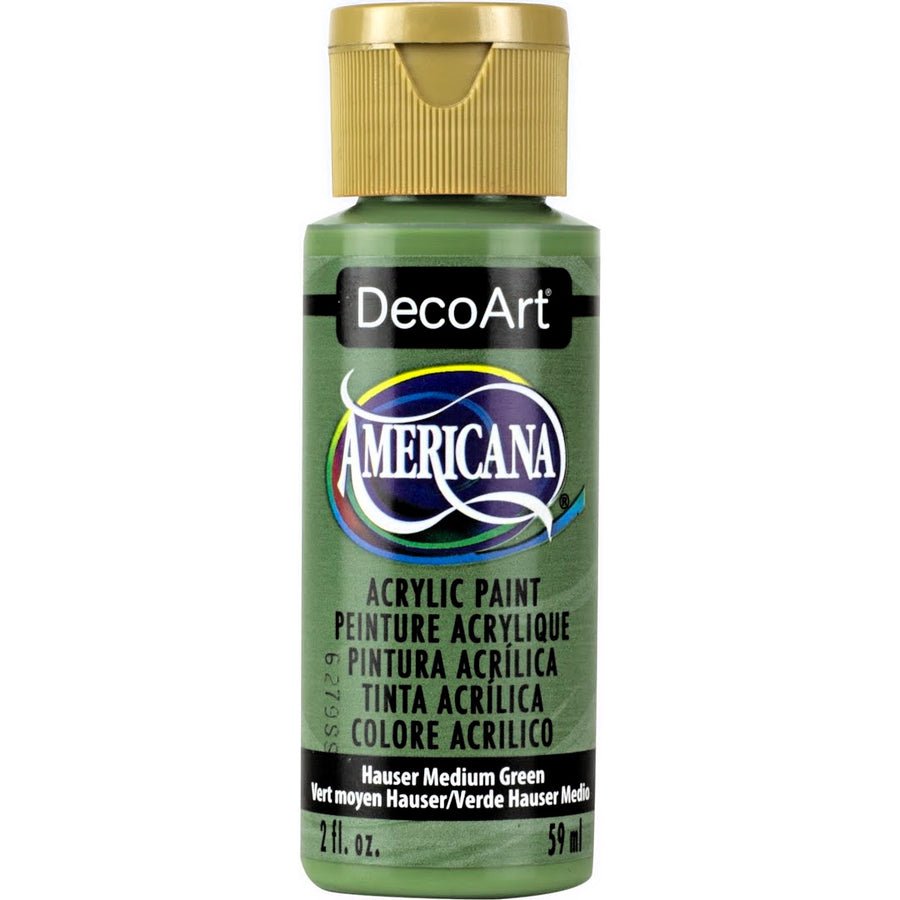 DecoArt Americana Acrylic 2 fl oz - Hauser Medium Green - The Merri Artist - merriartist.com