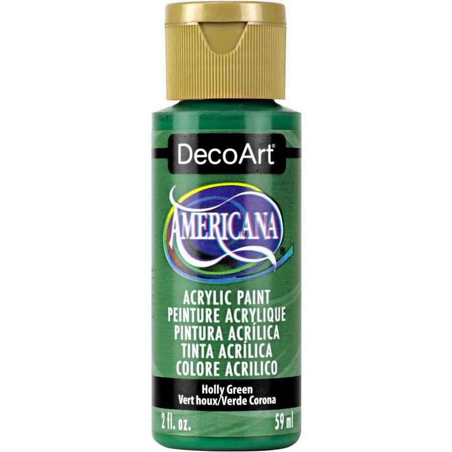 DecoArt Americana Acrylic 2 fl oz - Holly Green - The Merri Artist - merriartist.com