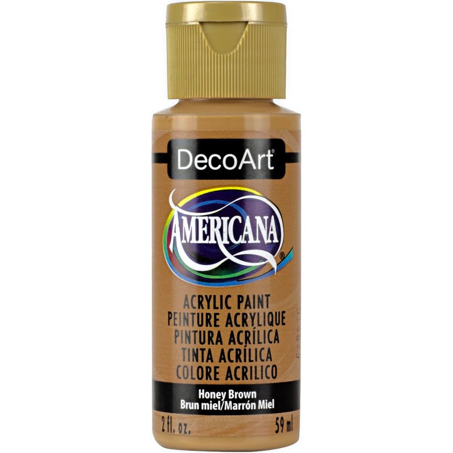DecoArt Americana Acrylic 2 fl oz - Honey Brown - The Merri Artist - merriartist.com