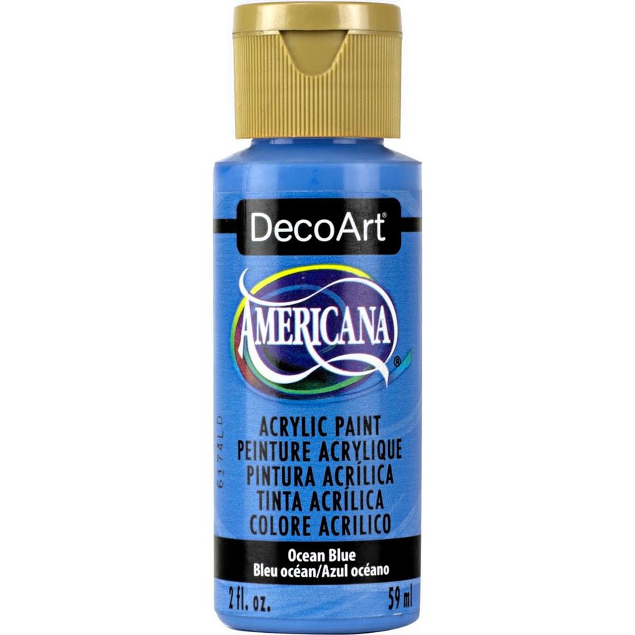 DecoArt Americana Acrylic 2 fl oz - Ocean Blue - The Merri Artist - merriartist.com