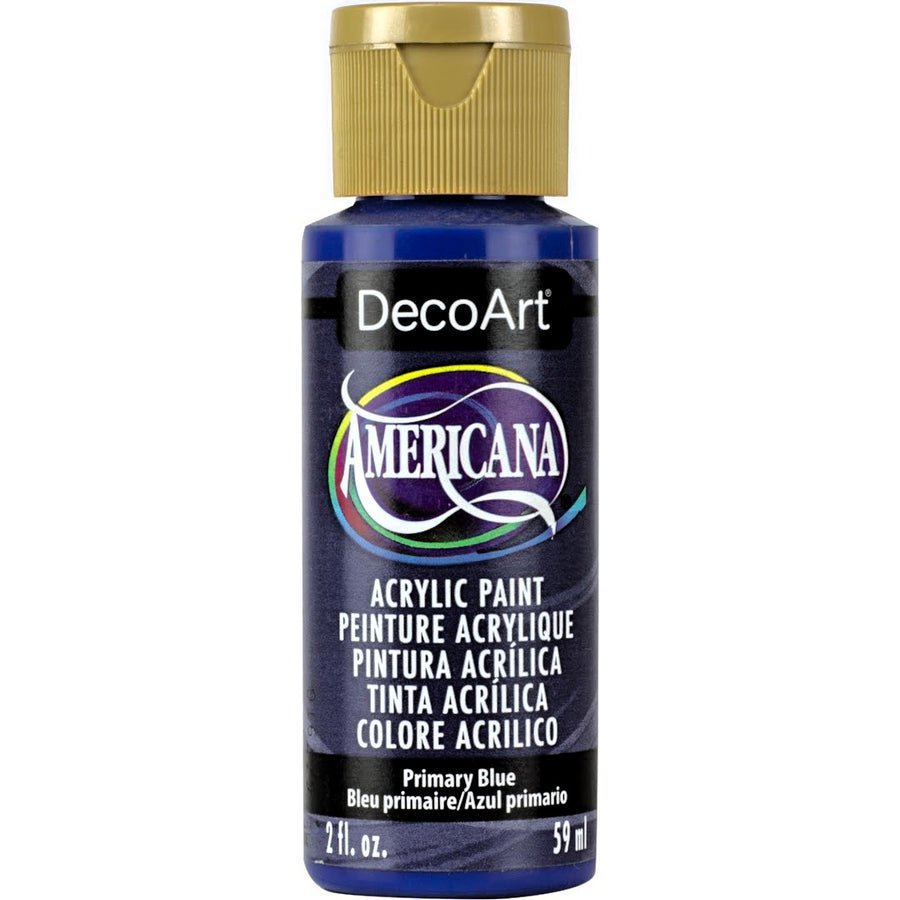DecoArt Americana Acrylic 2 fl oz - Primary Blue (Transparent) - The Merri Artist - merriartist.com