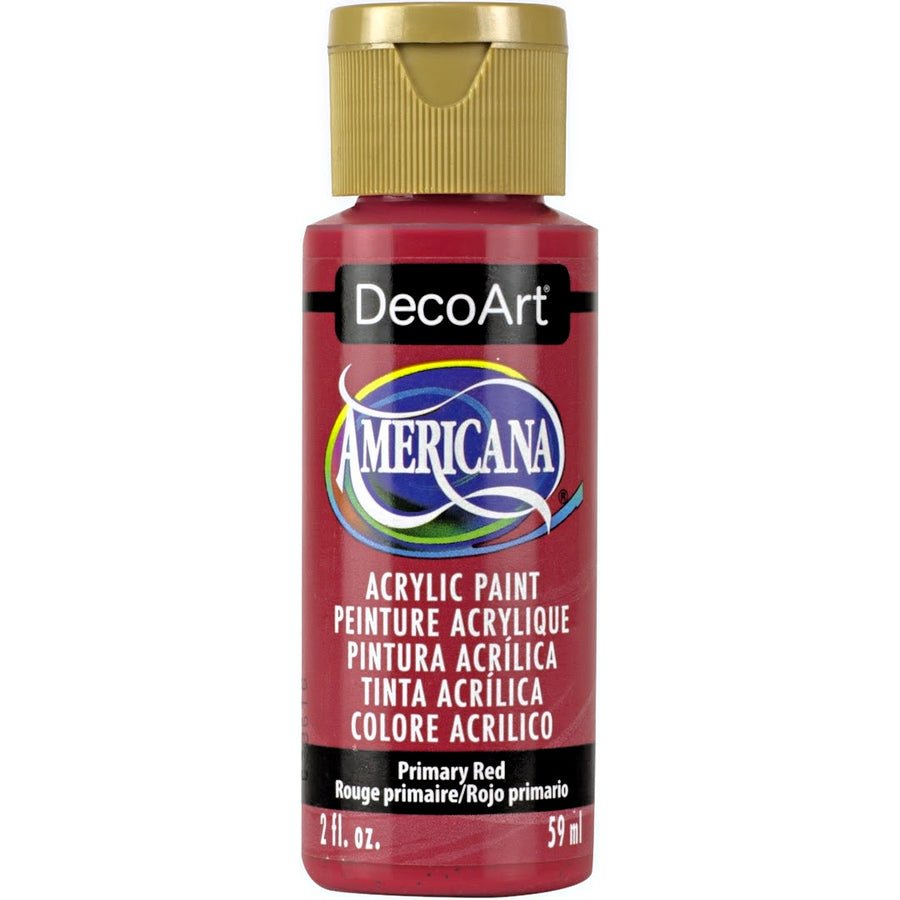 DecoArt Americana Acrylic 2 fl oz - Primary Red - The Merri Artist - merriartist.com