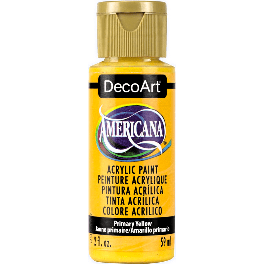 DecoArt Americana Acrylic 2 fl oz - Primary Yellow - The Merri Artist - merriartist.com