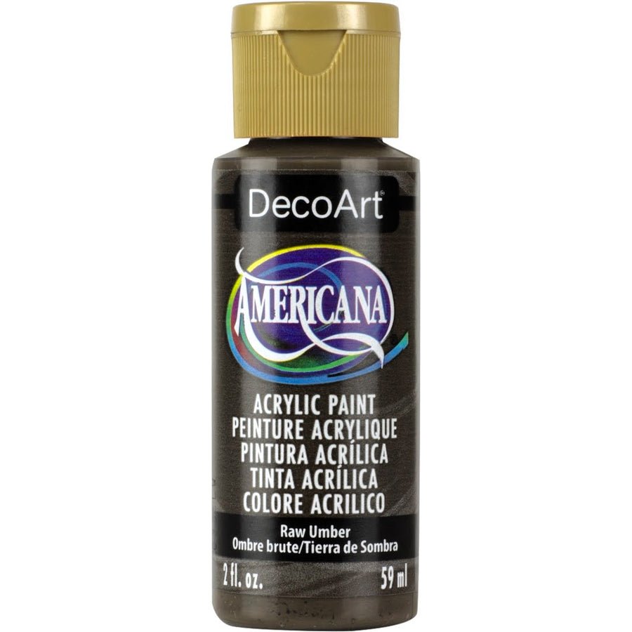 DecoArt Americana Acrylic 2 fl oz - Raw Umber - The Merri Artist - merriartist.com