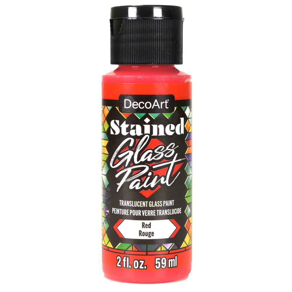 DecoArt Stained Glass Paint 2oz - Red - The Merri Artist - merriartist.com