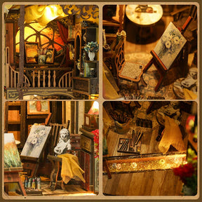 DIY Book Nook Kit: Golden Twilight Studio - The Merri Artist - merriartist.com